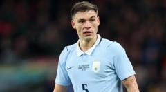 Uruguay pick Man Utd's Ugarte but Suarez left out