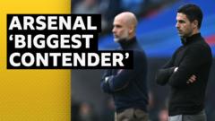 Guardiola proud to be challenging Arsenal for title