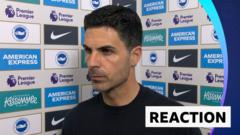 'It's a big lesson to learn' - Arteta on 'painful' Brighton defeat