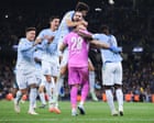 Rulli’s heroics earn Manchester City shootout success against Brighton