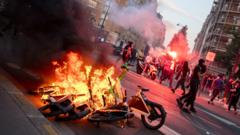 Hundreds arrested and police injured after Champions League riots in France