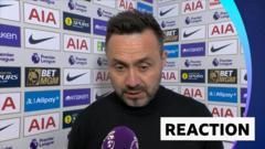 We need to find a solution to win games - De Zerbi